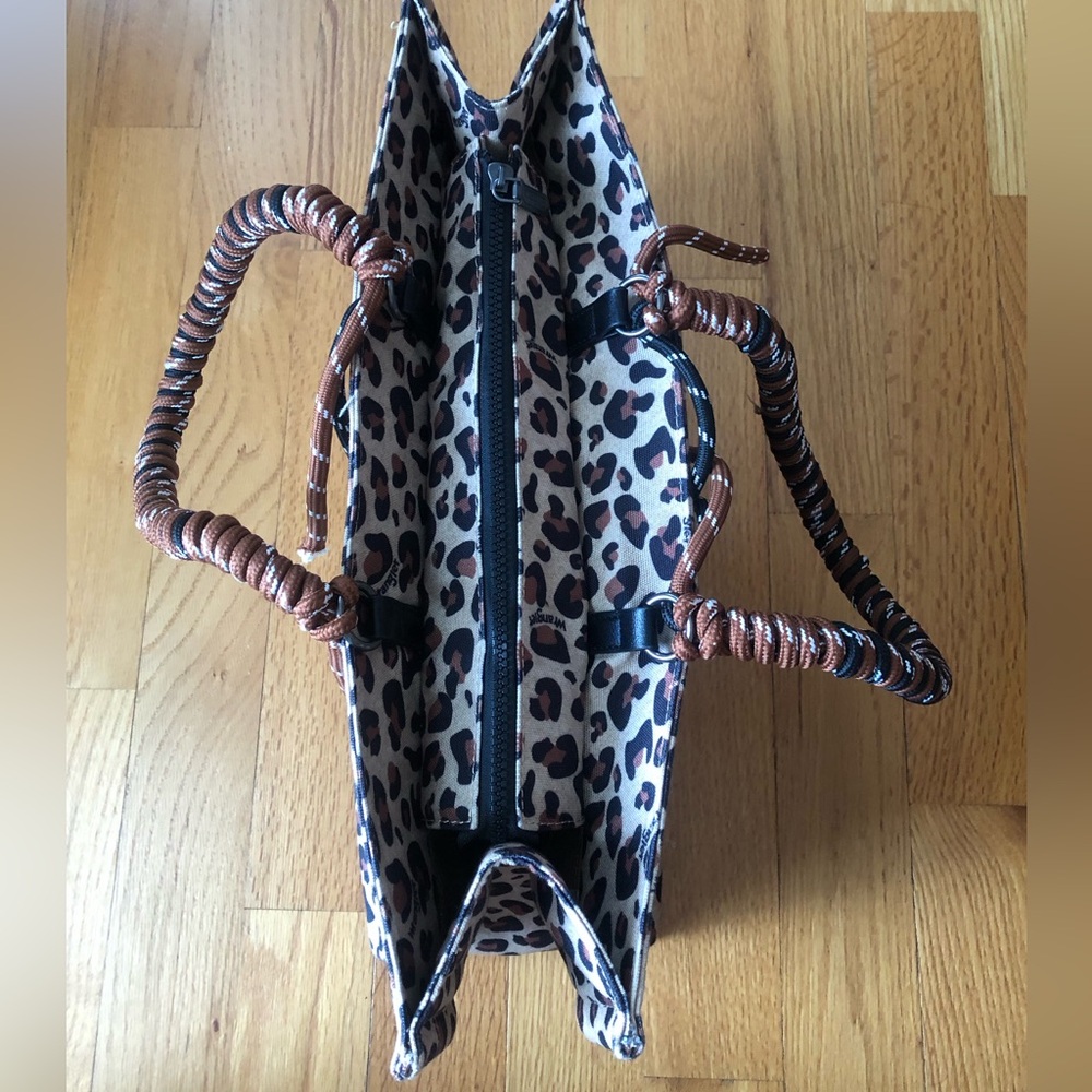 Wrangler Leopard Print Tote in Brown and Black - Picture 6 of 11